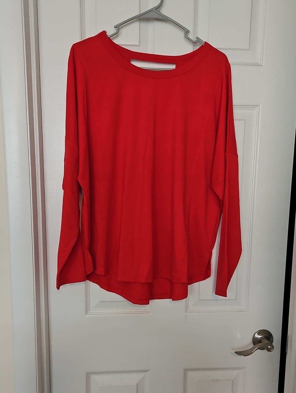 all in motion Red Long-Sleeve Cutout Back Top